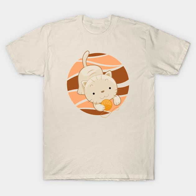 Cute cat cartoon T-Shirt by m-laP